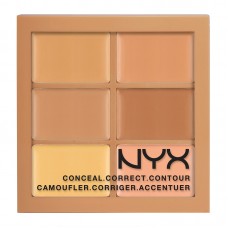 NYX Professional Makeup 3C-Conceal, Correct, Contour Palette - 02 Medium